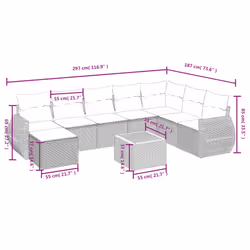 VidaXL 3325857 ensemble de meubles de jardin