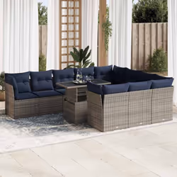 Cet ensemble de canapés de jardin est le complément parfait de votre arrière-cour, terrasse ou patio, offrant un espace confo ...