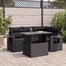 Cet ensemble de canapés de jardin est le complément parfait de votre arrière-cour, terrasse ou patio, offrant un espace confo ...