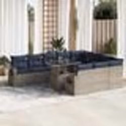 vidaXL Ensemble de canapés de jardin 11 pcs et coussins rotin acacia