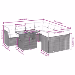 VidaXL 3326905 ensemble de meubles de jardin
