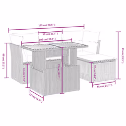 VidaXL 3326916 ensemble de meubles de jardin