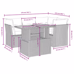 VidaXL 3326918 ensemble de meubles de jardin