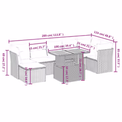 VidaXL 3326954 ensemble de meubles de jardin