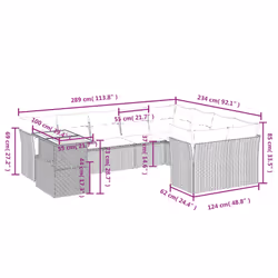 VidaXL 3326967 ensemble de meubles de jardin