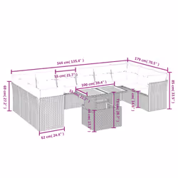VidaXL 3326977 ensemble de meubles de jardin