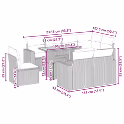 VidaXL 3327054 ensemble de meubles de jardin