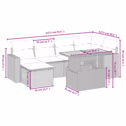 VidaXL 3327058 ensemble de meubles de jardin