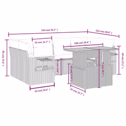 VidaXL 3327115 ensemble de meubles de jardin