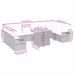 VidaXL 3327198 ensemble de meubles de jardin