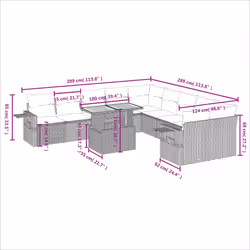 VidaXL 3327203 ensemble de meubles de jardin