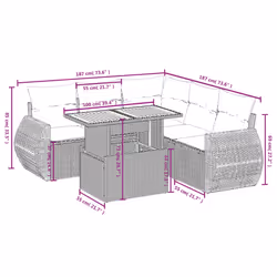 VidaXL 3327265 ensemble de meubles de jardin