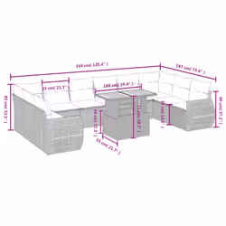 VidaXL 3327310 ensemble de meubles de jardin