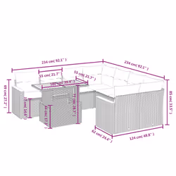 VidaXL 3327464 ensemble de meubles de jardin