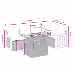VidaXL 3327714 ensemble de meubles de jardin