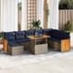 vidaXL Ensemble de canapés de jardin 11 pcs et coussins rotin acacia