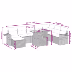 VidaXL 3328046 ensemble de meubles de jardin