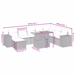 VidaXL 3328102 ensemble de meubles de jardin
