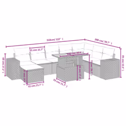 VidaXL 3328103 ensemble de meubles de jardin - Vue supplémentaire 4