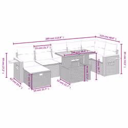 VidaXL 3328144 ensemble de meubles de jardin