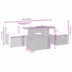 VidaXL 3328152 ensemble de meubles de jardin - Vue supplémentaire 4