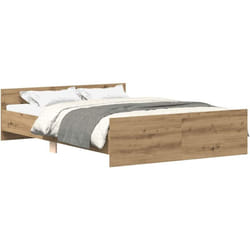 Cadre de lit sans matelas chêne artisanal 120x190 cm Vidaxl