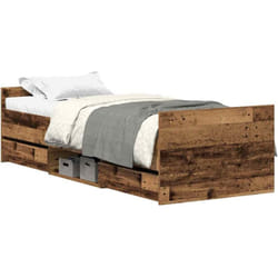 Vidaxl - Cadre de lit sans matelas vieux bois 100x200 cm bois ingénierie