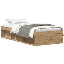 Cadre de lit sans matelas chêne artisanal 90x190 cm Vidaxl