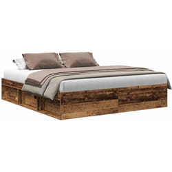 Vidaxl - Cadre de lit sans matelas vieux bois 180x200 cm bois ingénierie