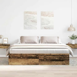 Vidaxl - Cadre de lit sans matelas vieux bois 200x200 cm bois ingénierie