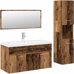 Ensemble De Meubles Salle De Bain 4 Pcs Bois D'Ingénierie Vidaxl