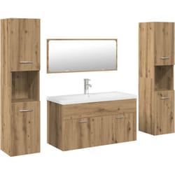 Ensemble De Meubles Salle De Bain 5 Pcs Bois D'Ingénierie Vidaxl