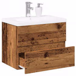 VidaXL 3328921 miroir de salle de bain et armoire de rangement pour évier