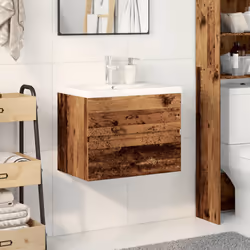 VidaXL 3328921 miroir de salle de bain et armoire de rangement pour évier