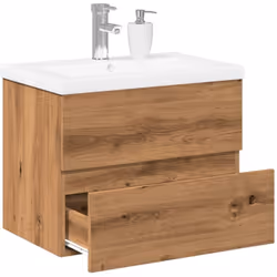 Cet élégant meuble-lavabo avec bassin intégré, avec un espace de rangement spacieux, est un excellent supplément à votre sall ...