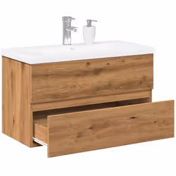 Cet élégant meuble-lavabo avec bassin intégré, avec un espace de rangement spacieux, est un excellent supplément à votre sall ...