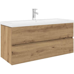 Vidaxl - Meuble lavabo avec bassin et robinet intégrés chêne artisanal