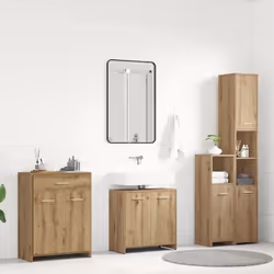 Cet ensemble de meubles de salle de bain pratique est un excellent supplément à votre salle de bain, ce qui lui donne une app ...