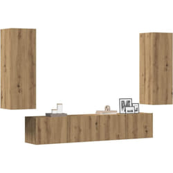 Vidaxl - Meubles Tv Muraux 4 Pcs Chêne Artisanal Bois D'Ingénierie