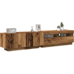 Vidaxl - Meuble tv avec lumières led vieux bois bois d'ingénierie