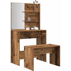 Ensemble de coiffeuse vieux bois bois d'ingénierie - Vidaxl