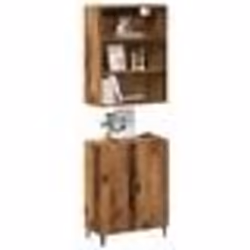 vidaXL Buffet avec armoire murale vieux bois bois dingénierie meuble de rangement meuble de rangement de cuisine meuble 33292 ...