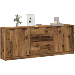 Vidaxl - Buffets 3 pcs vieux bois 60x30x70 cm bois d'ingénierie