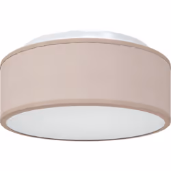Ce plafonnier encastré mixe design moderne et tissu taupe chic, parfait pour tous les espaces intérieurs. Idéal pour les salo ...
