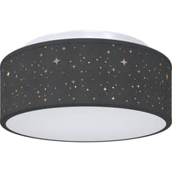 Vidaxl - Lumières de Plafond avec Abat-jour Étoilé Noir ø 30 cm Tissu E27