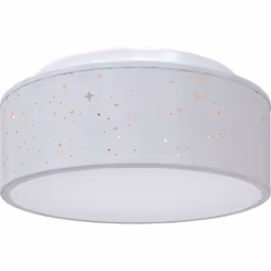Ce projecteur plafond a un design cylindrique avec un abat-jour étoilé qui crée une ambiance accueillante. Parfait pour les c ...