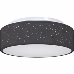 Cette lumière de plafond encastrée combine un design stylé avec un tissu noir chic et un motif étoilé, en faisant un super ch ...
