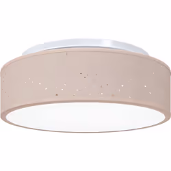 Cette lampe de plafond encastrée a un design moderne avec une finition en tissu taupe super élégante, parfaite pour tout espa ...