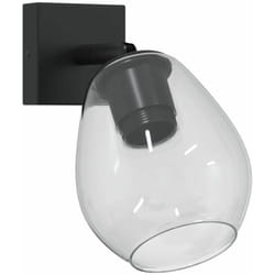 Spot de plafond Noir 13 x 13 x 26 cm Verre et métal Vidaxl