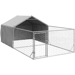 Vidaxl - Niche d'extérieur pour chien enclos 5x2x1,5 m acier galvanisé